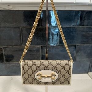 GUCCI HORSEBIT 1955 WALLET WITH CHAIN